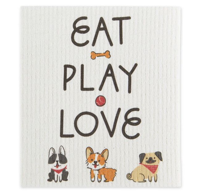 Eat Play Love Swedish Dishcloth