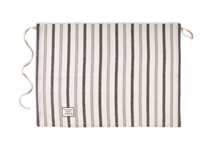 Gray + Black Stripe Dishtowel Apron