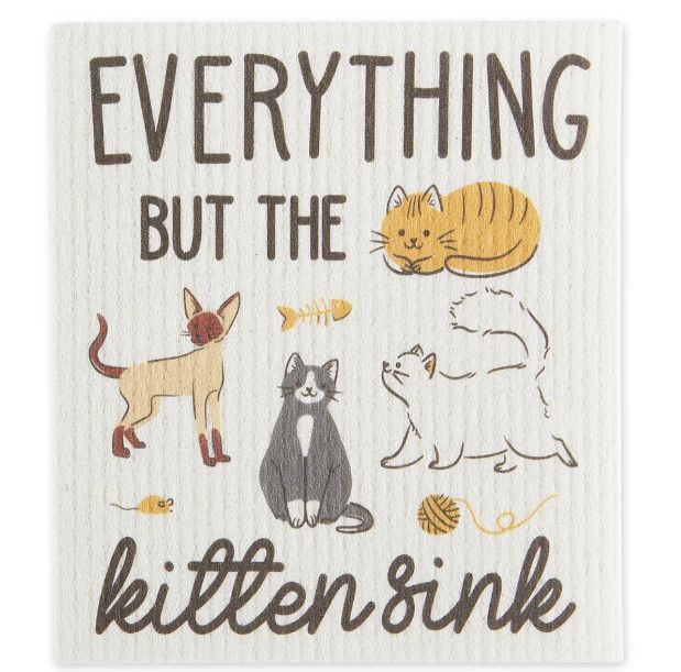 Everything But Kitten Swedish Dishcloth