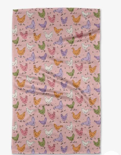Spring Chickens Tea Towel