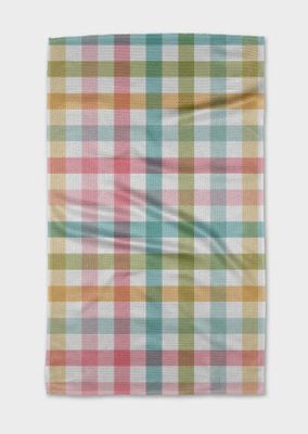 Easter Parade Plaid Tea Towel