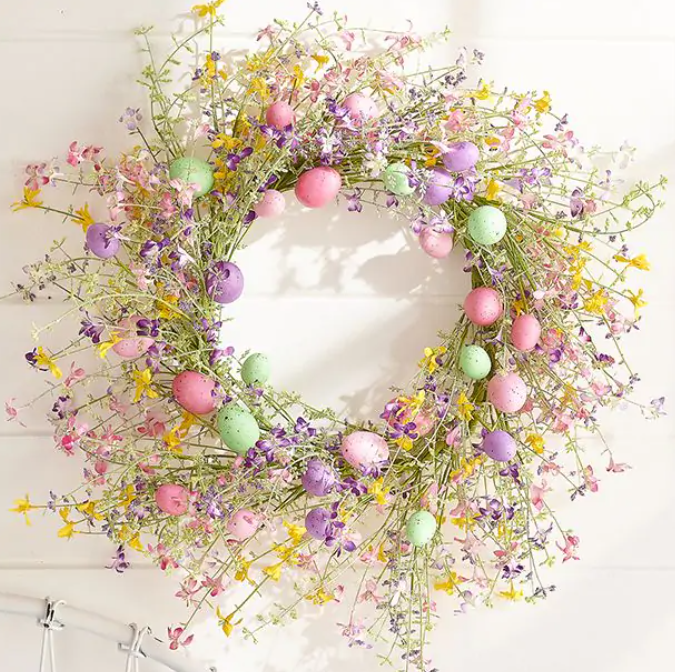 Wildflower + Pastel Egg Wreath