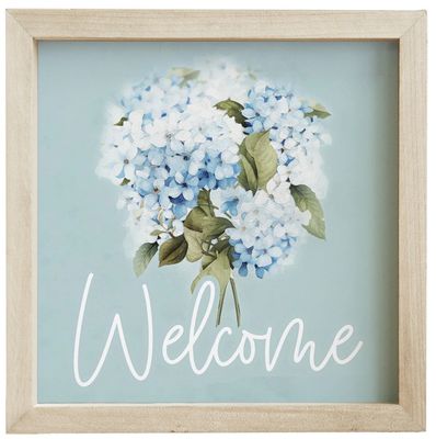 Welcome Hydrangea Wall Art