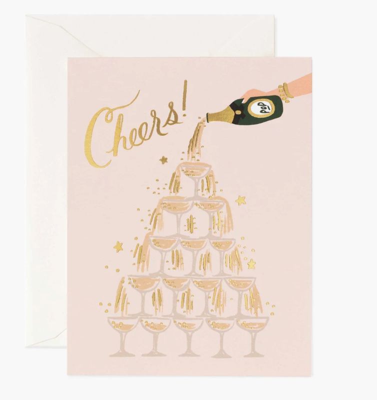 Rifle Paper® Champagne Towers Cheers Card