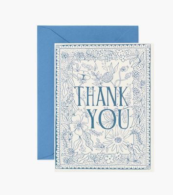 Rifle Paper® Delft Thank You Card