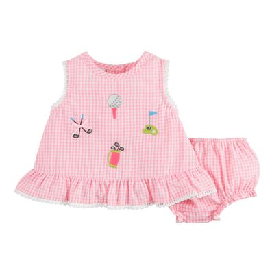 Embroidered Golf Pinafore Set