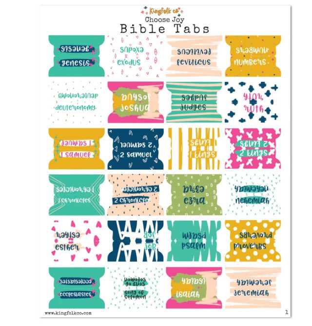 Bible Tabs, Style: Choose Joy