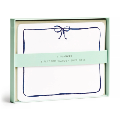 Navy Bow Flat Notes | Boxed Notecard Set