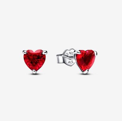 PANDORA™ Red Heart Stud Earrings