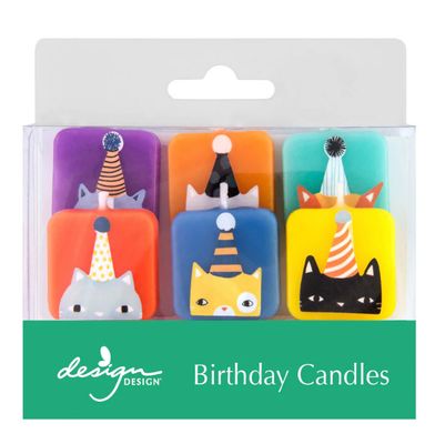 Cats with Hats Birthday Candle Set
