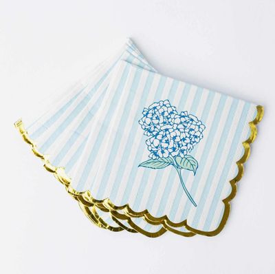 Hydrangea Stem Cocktail Napkin