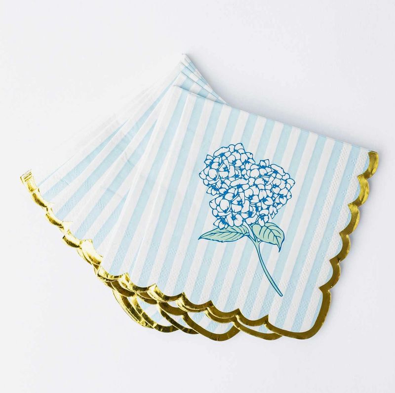 Hydrangea Stem Cocktail Napkin