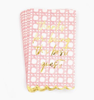 Pink Cane Guest Napkin