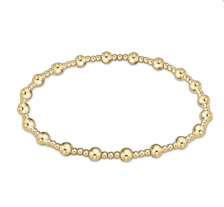 Classic Sincerity Pattern Bracelet Gold, Size: 4mm