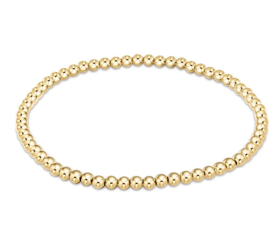 EGIRL Classic Gold Bead Bracelet, Size: 3mm