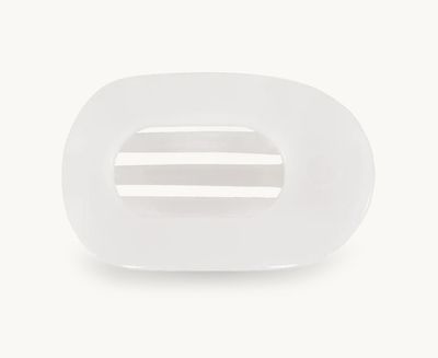 Teleties™ Flat Round Hair Clip | Coconut White, Size: Small