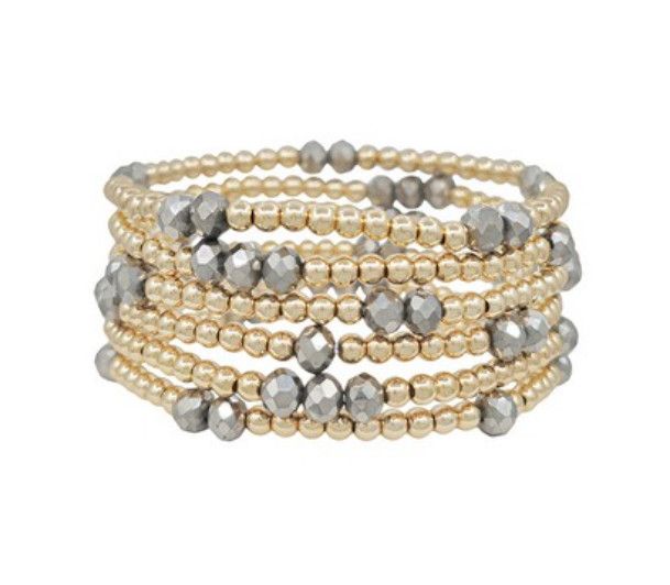 The Jam Bracelet Set, Color: Gold Hem