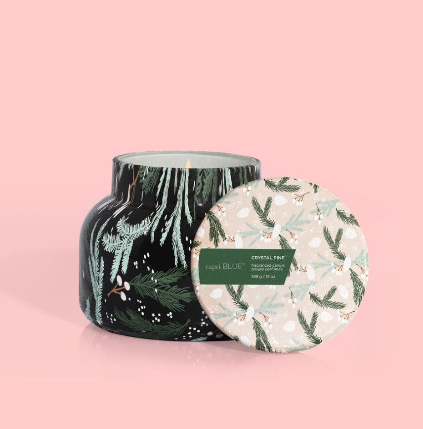 Crystal Pine Pattern Play Jar Candle, Size: 19 oz Signature Jar