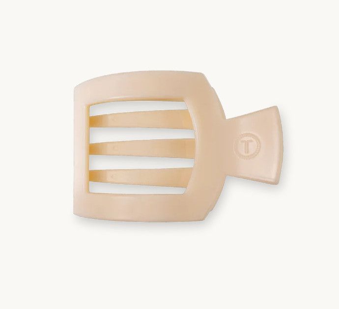 Teleties™ Flat Square Hair Clip | Almond Beige, Size: Small