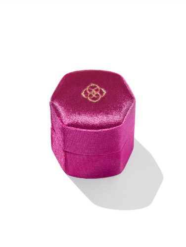 The Davis Small Velvet Jewelry Case, Color: Hot Rose Pink