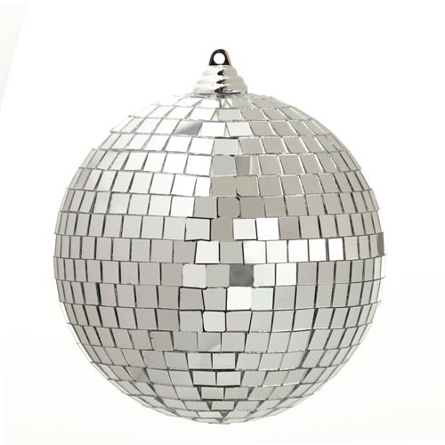 Disco Ball Ornament 6&quot;, Color: Silver