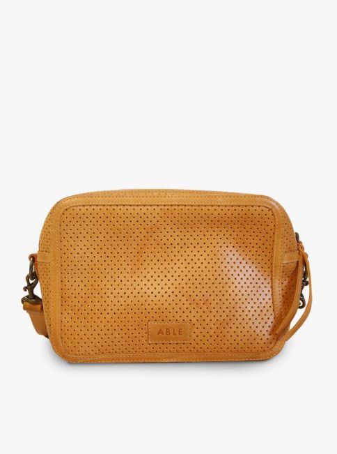 Able™ Medium Zipper Crossbody, Color: Perforated Cognac