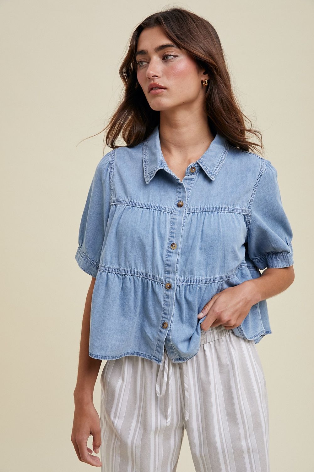 The Dante Denim Top, Size: S