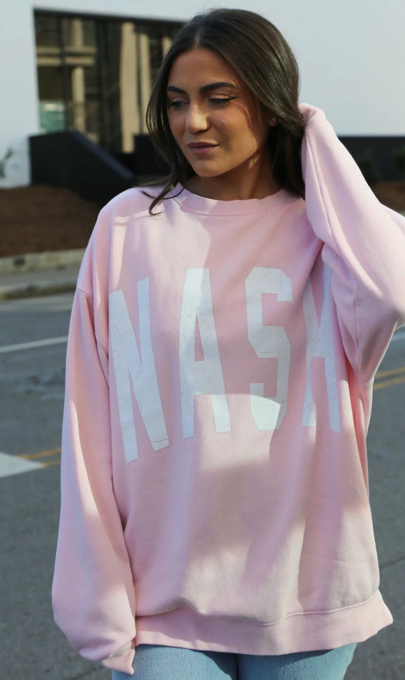 The NASH™ Ashley Oversized Crew | Soft Pink, Size: S