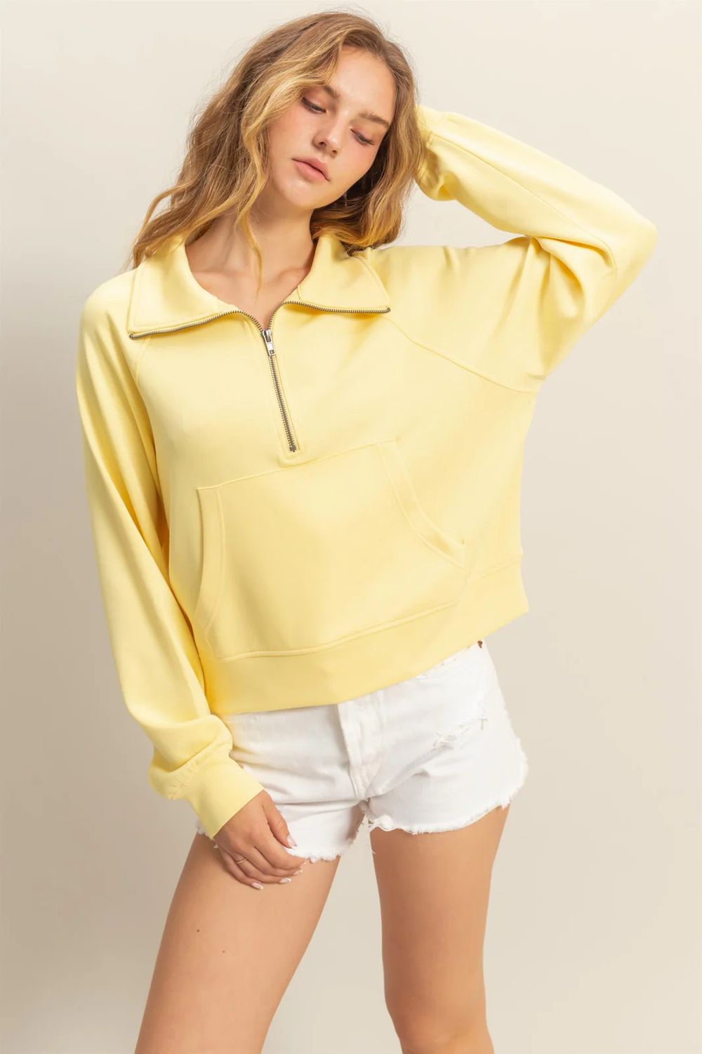 The Channing Top, Color: Creamy Yellow, Size: S