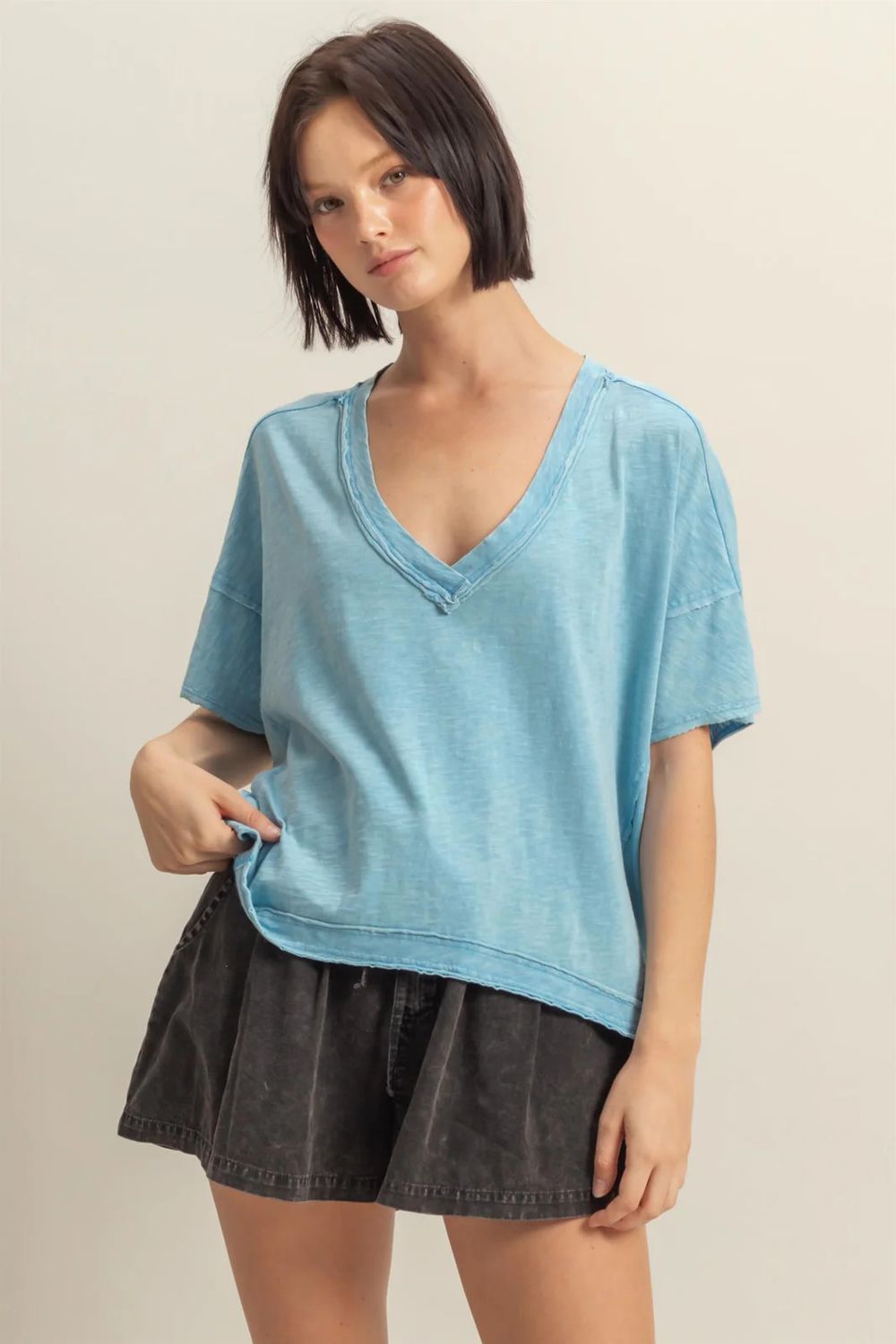 The Harlowe Top, Color: Blue, Size: S