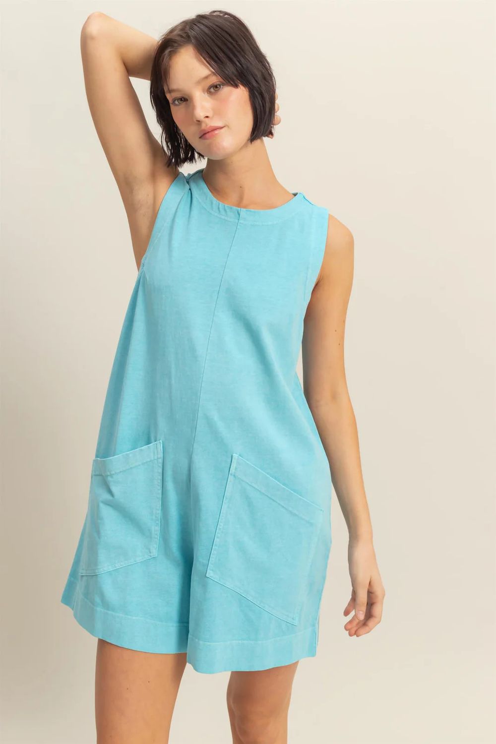 The Justice Romper, Color: Aqua, Size: S