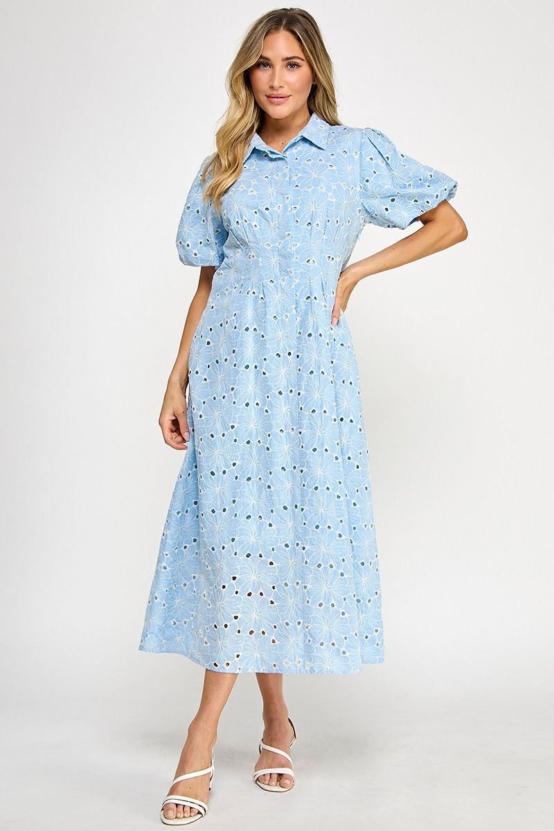 The Bloom Dress, Color: Blue, Size: S