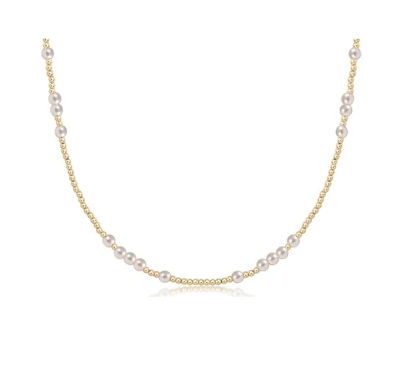 17&quot; Hope Unwritten Gold Pearl Choker