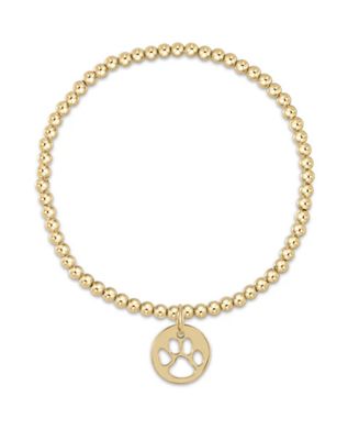 Enewton EXTENDS Classic Gold 3mm Bead Bracelet Paw Print Gold Disc
