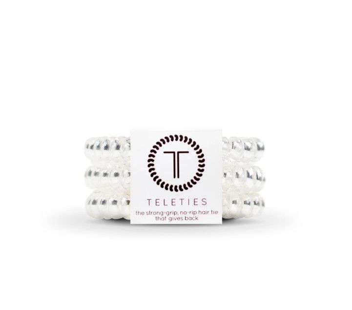 Teleties™ Hair Ties | Crystal Clear, Size: Small