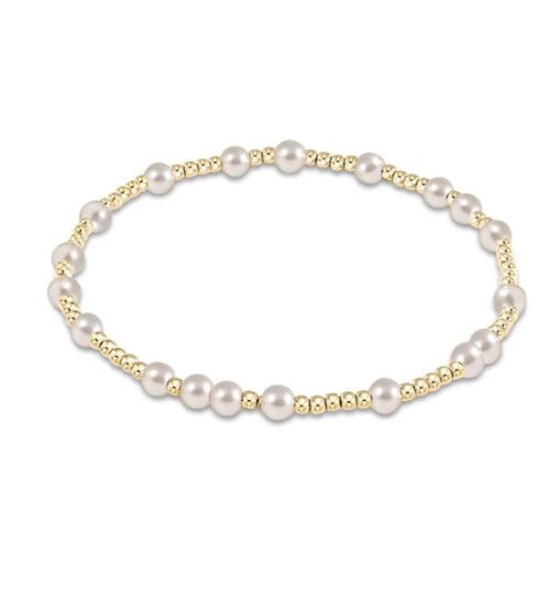 Hope Unwritten Gold Bracelet Pearl , Size: 3mm