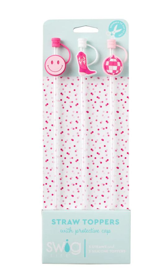 Swig Let&#39;s Go Girls Collection, Size: Straw Topper Set