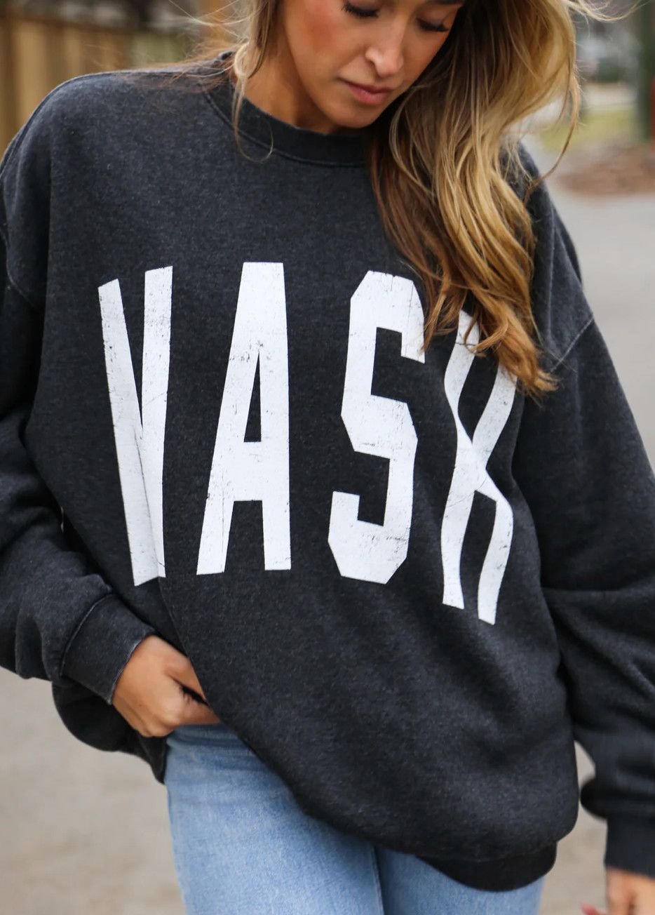 The NASH™ Ashley Oversized Crew | Black, Size: S