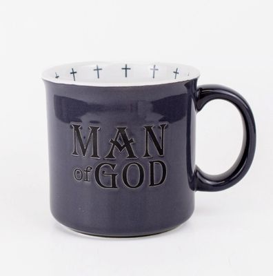 Man of God Mug Gray + Black