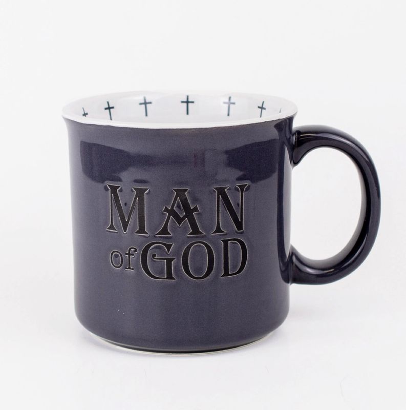 Man of God Mug Gray + Black