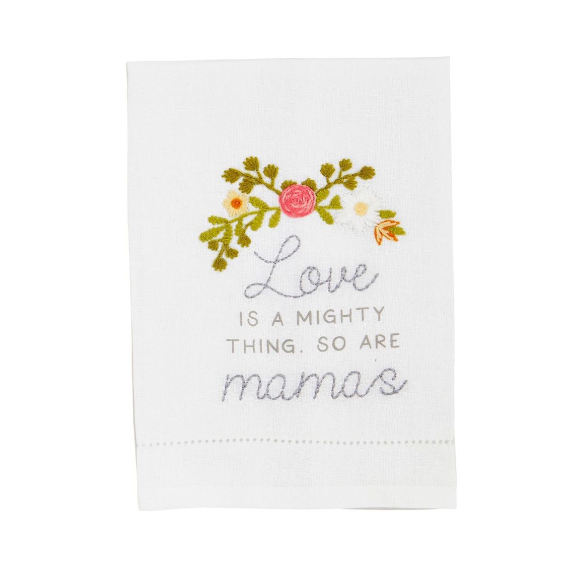 Love is Mom Embroidery Tea Towel