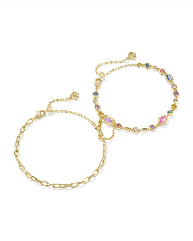 The Mini Elisa Abbie Set Bracelet Gold Multi Mix