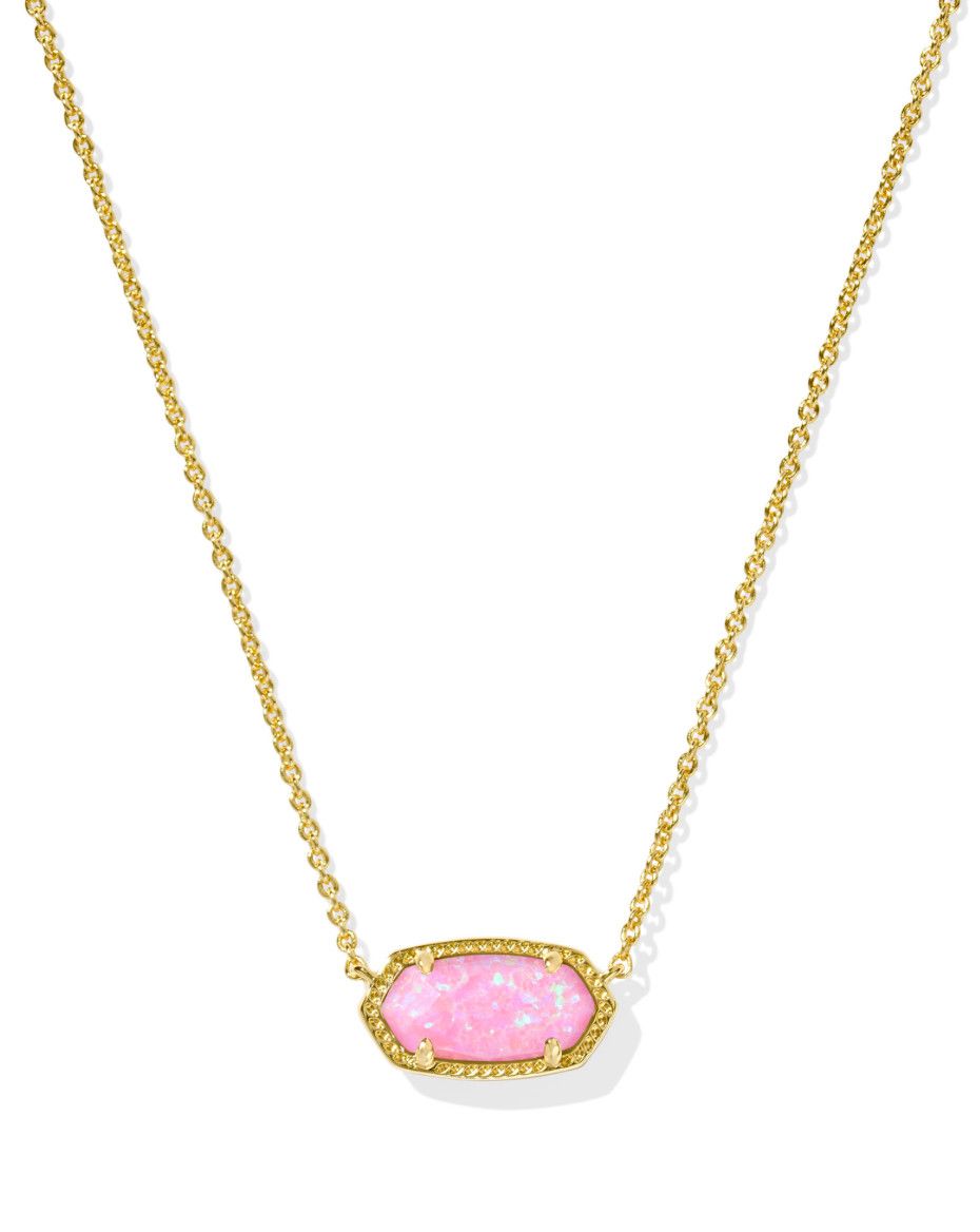 The Elisa Necklace Gold Carnation Opal