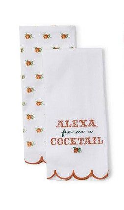 Alexa Make Me a Cocktail Tea Towel 2pk Set