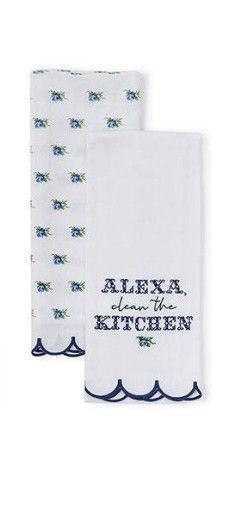 Alexa Clean the Kitchen Tea Towel 2pk Set