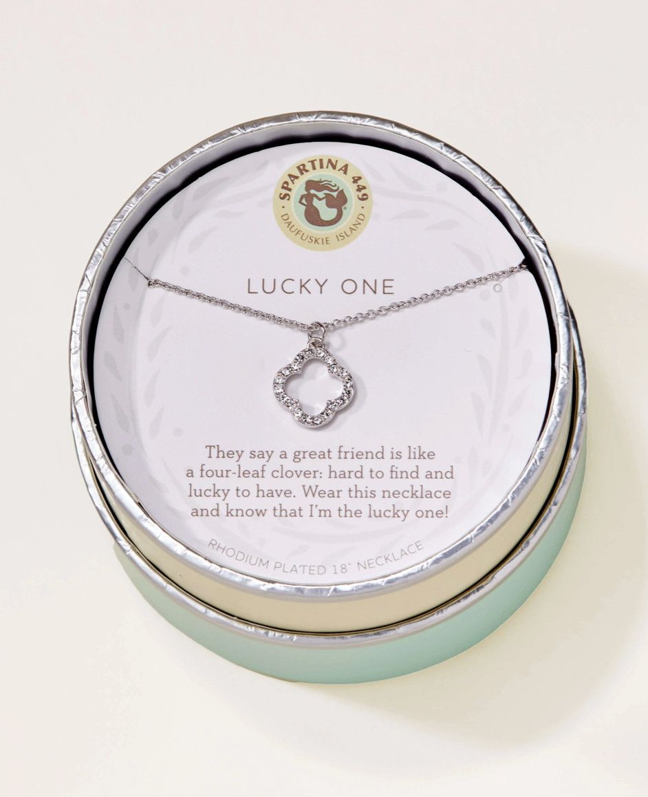 SLV Necklace 18&quot; Lucky One Quatrefoil, Color: Silver