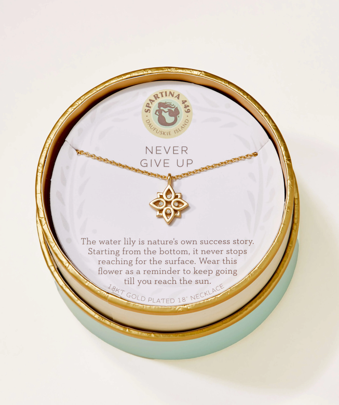 SLV Necklace 18" Never Give Up Lotus