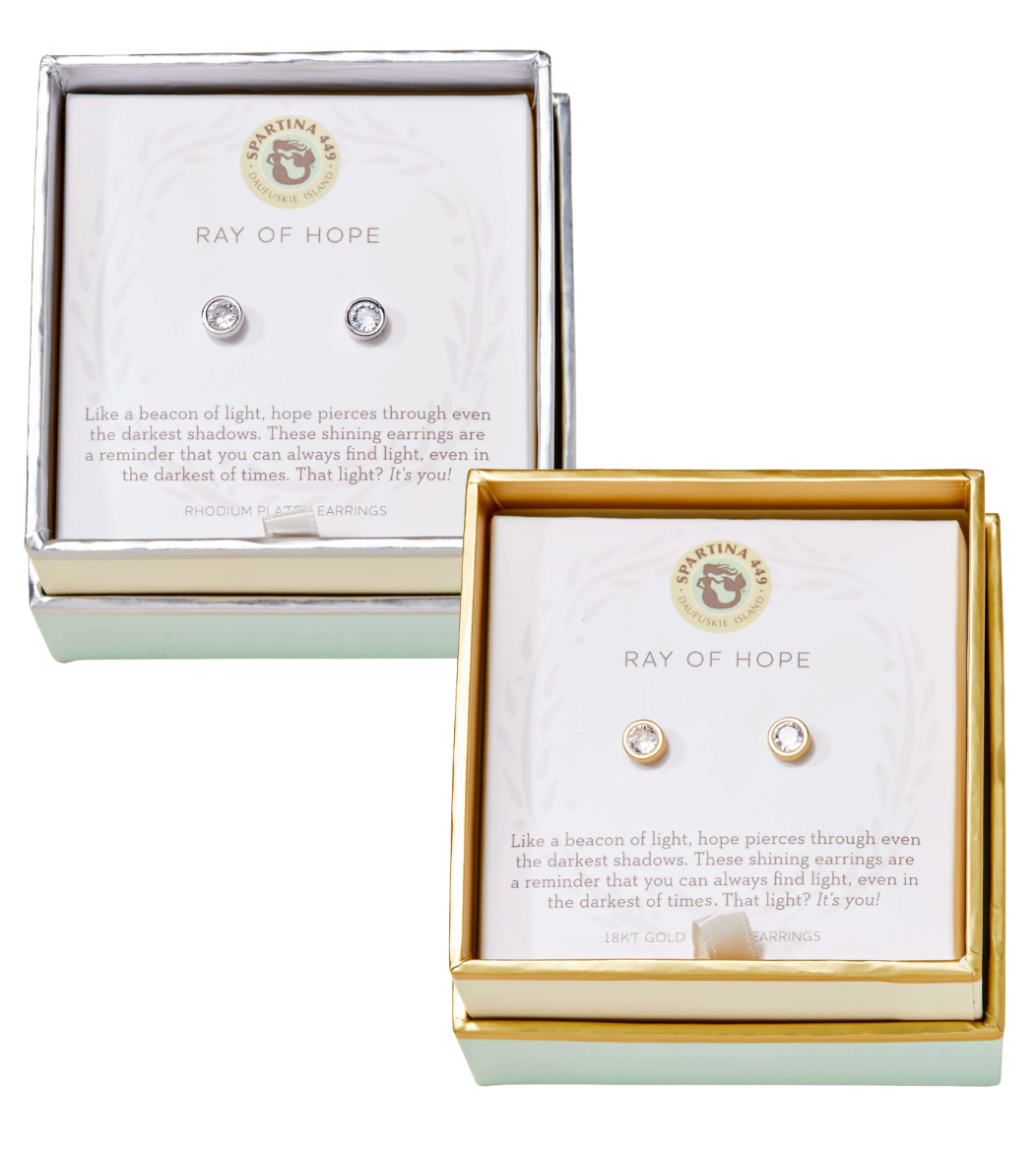 SLV Stud Earrings Ray of Hope Gem