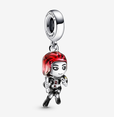 Marvel The Avengers Black Widow Sterling Silver Dangle Charm