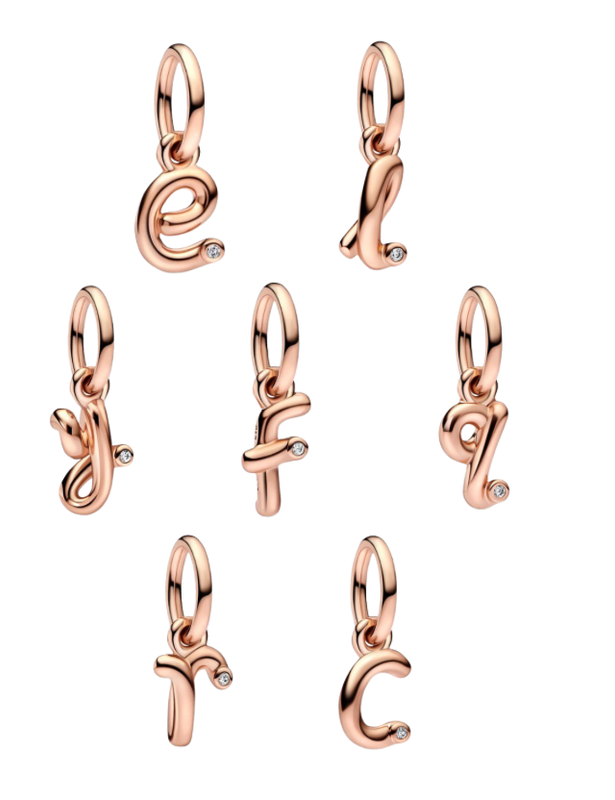 PANDORA™ Alphabet 14K Rose Gold Plated Dangle Charm